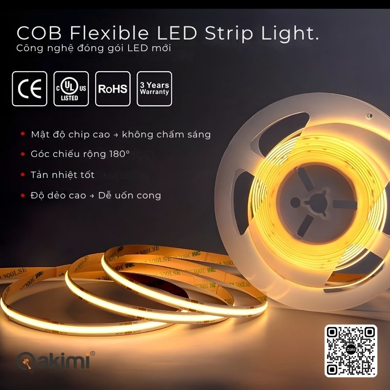 ArchiCOB 480L 11w/m– Led dây COB chuyên dụng, chuẩn sáng, chuẩn kiến trúc